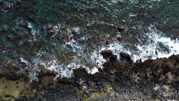 Rocky Ocean Coast Aerial